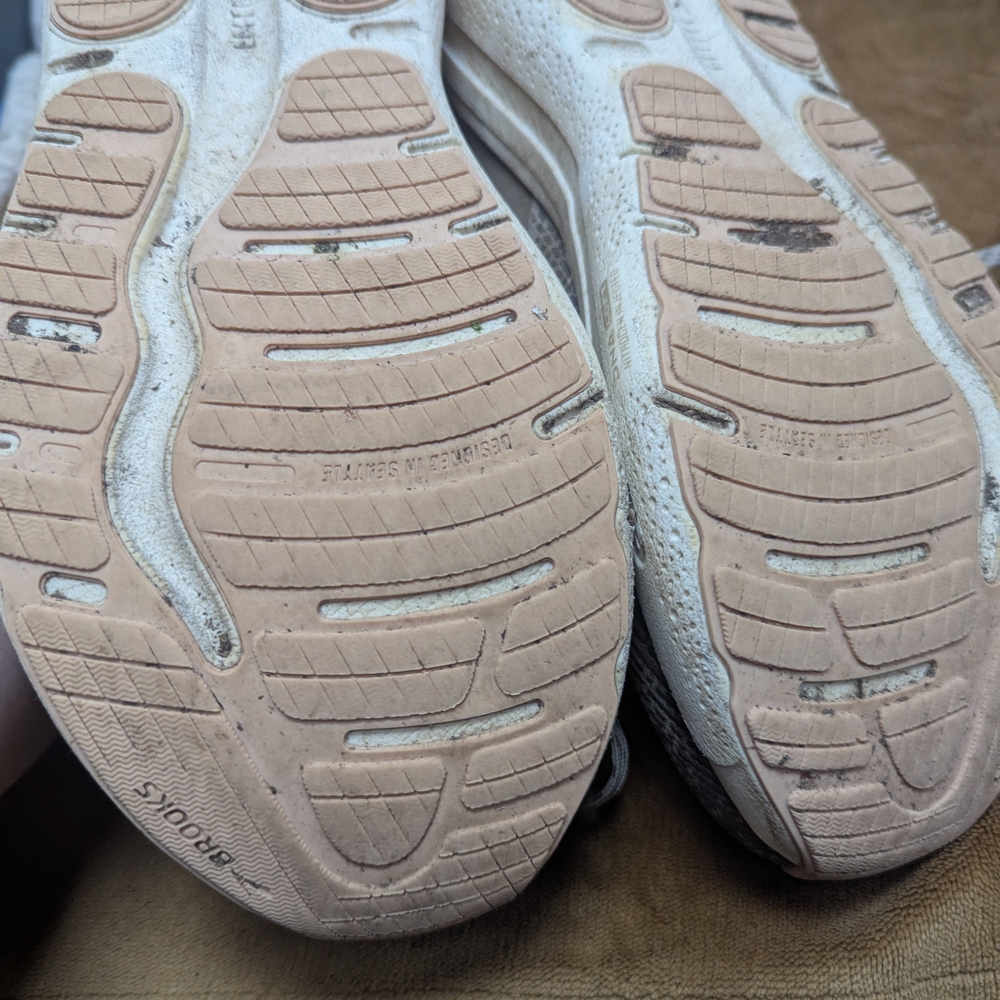 Brooks Gray and White Athletic Shoes - Picture 7 of 9